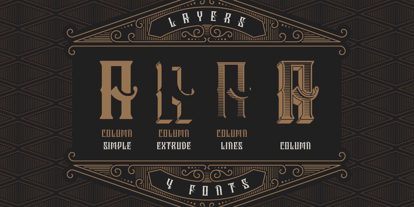 Column Typeface Simple Font preview